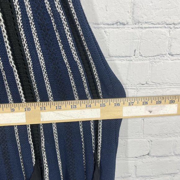 Harlyn Fit and Flare Dress Women’s Medium Navy Blue Sleeveless Open Knit Fit NWT - Picture 15 of 16